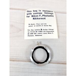 IN Aluminum Lens Adapter Ring for Bellows Focusing Attachment Nikon F, Photomic